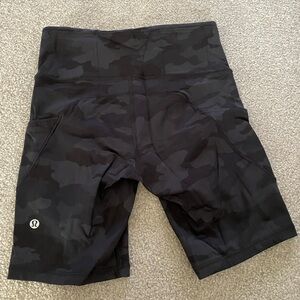 Lululemon Camouflage Biker Shorts
